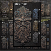 06 Njord Wood - Viking Wall Masks - [MoonSha]