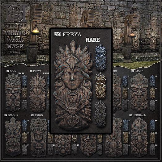 02 Freya - Viking Wall Masks - [MoonSha] RARE