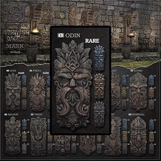 01 Odin - Viking Wall Masks - [MoonSha] RARE