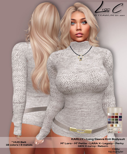 .:LC:. Karlly Longsleeve Knit Bodysuit [add] # beige