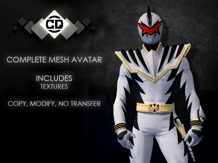 ◁.:CQ:. White Dino Ranger Bento Avatar▷