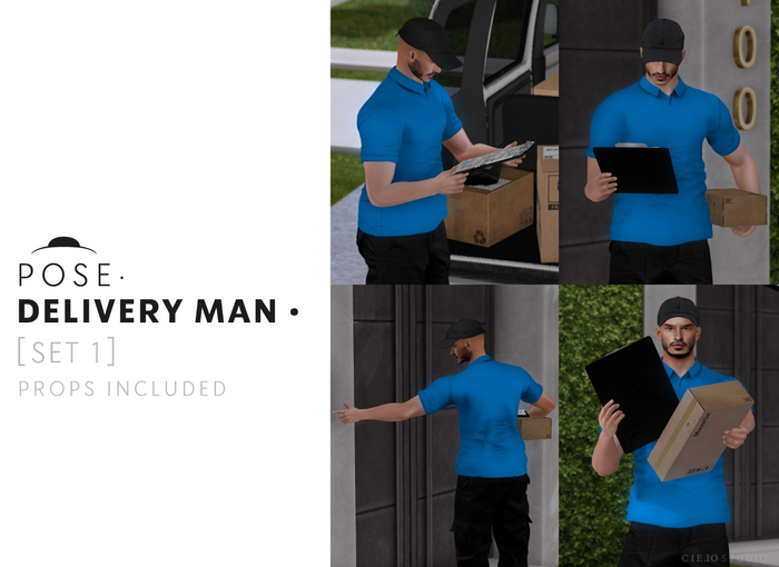 CIELO STUDIO - Pose DELIVERY MAN (SET 1)