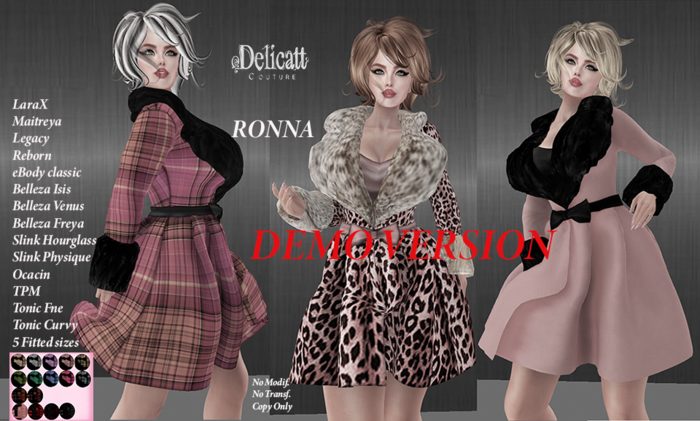Delicatt Couture  - Demo -  Ronna Coat V26