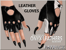 Leather Fingerless Gloves for Reborn