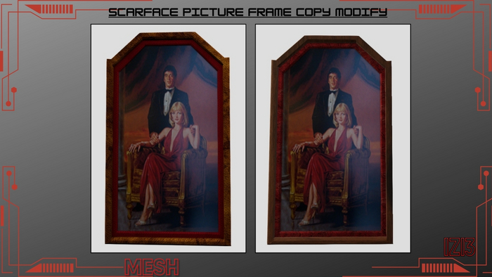 Scarface Picture Frame Copy Modify