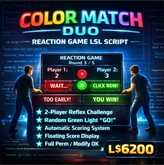 Color Match Duo Reaction Game LSL Script – 2 Player Reflex Challenge System for Second Life | Full Permissions