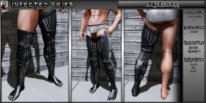 *IS* Cyber Legs Male Jet   