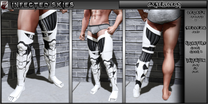 *IS* Cyber Legs Male Black & White  