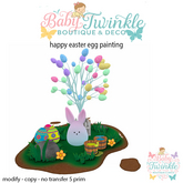 happy easter egg painting