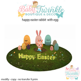 happy easter rabbit  with egg