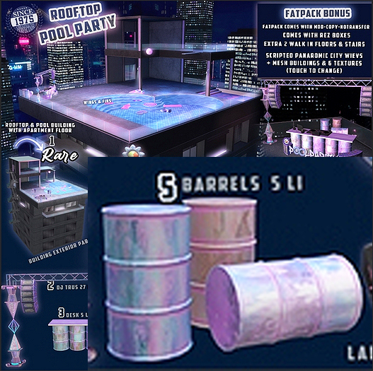 05.[Since1975] Rooftop Pool - Barrels