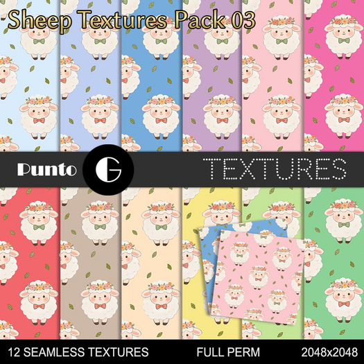 Full Perm Textures - Sheep Pack 03