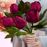 Burgundy Roses Bouquet #067-005