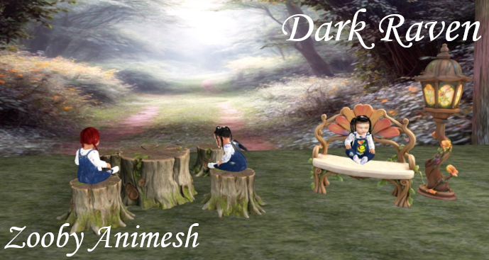 Dark Raven Outdoor Stump Table Set