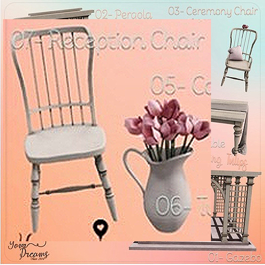 {YD} Wedding Spring Tulips - Recepation Chair