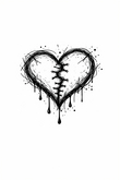 Pulse Ink BROKENDOODLES Stitched Heart Tattoo BOM