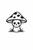 Pulse Ink BROKENDOODLES Skull Mushroom Tattoo BOM