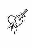 Pulse Ink BROKENDOODLES Dagger Heart Tattoo BOM