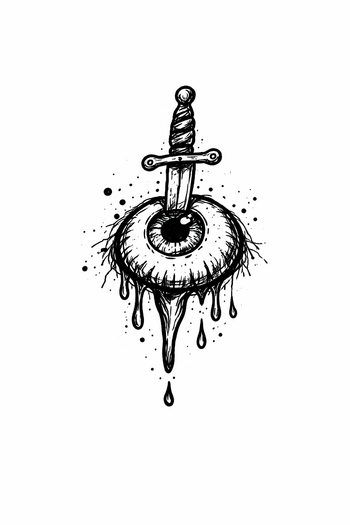 Pulse Ink BROKENDOODLES Dagger Eye Tattoo BOM