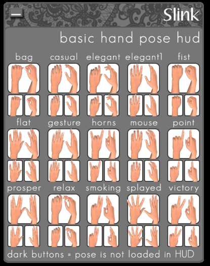 Slink Hands - Dynamic - Base Static Pose HUD
