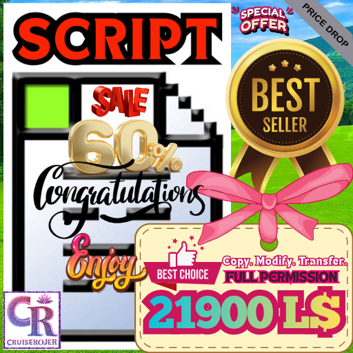 Smart Vendor Notecard Giver Script – Full Perm Automated Vendor Script ( With Notecard of How to Use This Script & its B