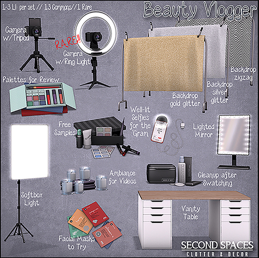 Second Spaces - Beauty Vlogger - backdrop - zigzag