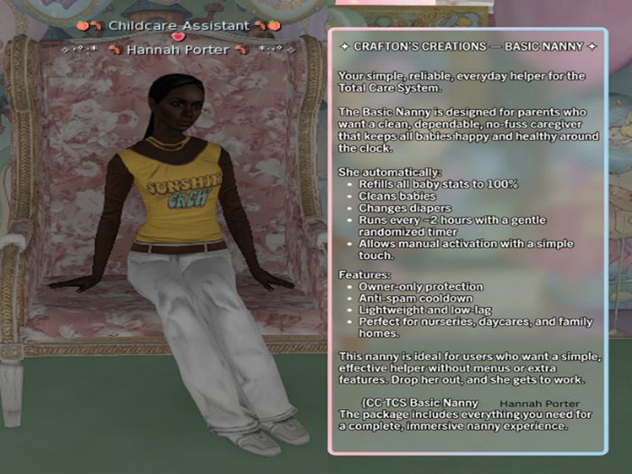 {CC} TCS Basic Nanny (Hannah Porter)