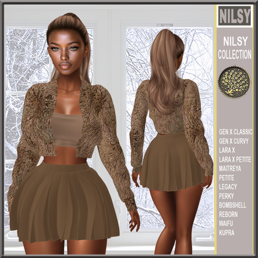  TEDDY CARDIGAN,STRAPLESS&SKIRT