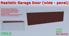 Realistic Garage Door Wide Panel