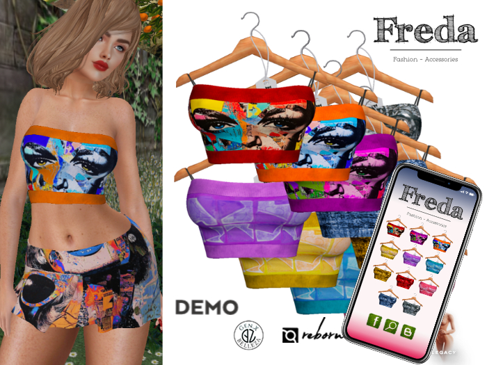 "Freda" DEMO Brynn Bandeau Top Summer Patterns