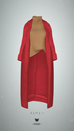 -Pixicat- Robin Coat (Red)