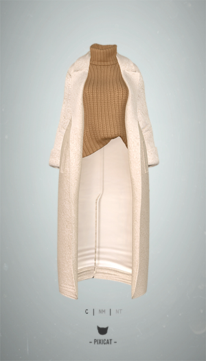 -Pixicat- Robin Coat (Cream)