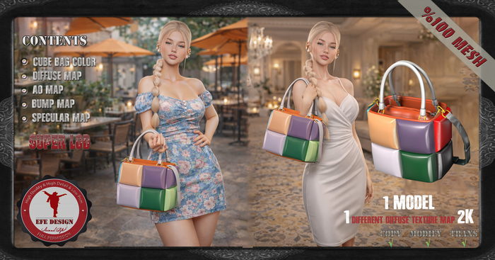 (Efe Design) Cube Bag Color Full Perm 