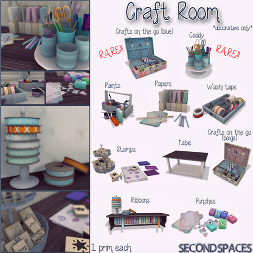 *Second Spaces* Craft Room Full Set inc 2 RARES
