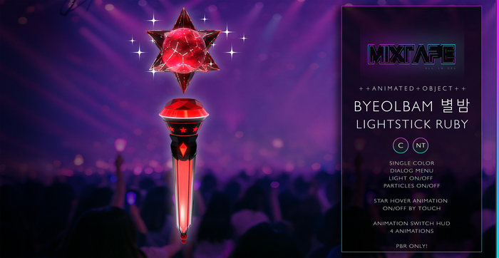 MIXTAPE Addons - Byeolbam lightstick - ruby