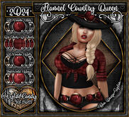 Applier Fit: Flannel Country Queen - [Cherries] - Bom - Omega - System - Wylde Candy 