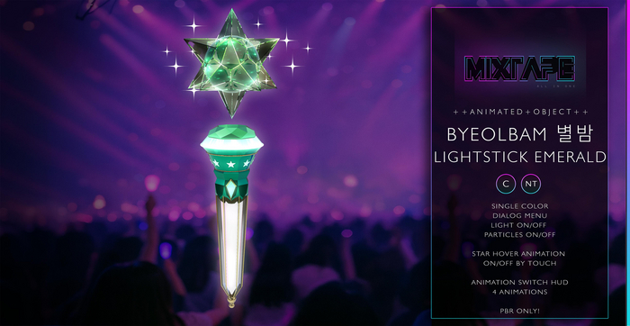 MIXTAPE Addons - Byeolbam lightstick - emerald 