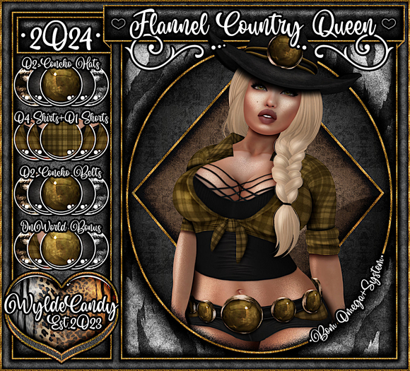 Applier Fit: Flannel Country Queen - [Lemonade] - Bom - Omega - System - Wylde Candy