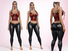 Full Perm Red Leather Lizzy