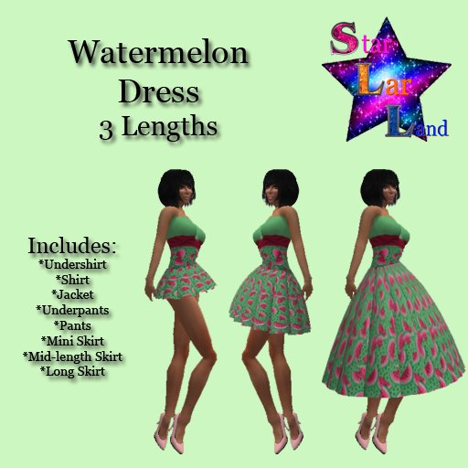 Watermelon Dress 3 Lengths  ~ *SLL*