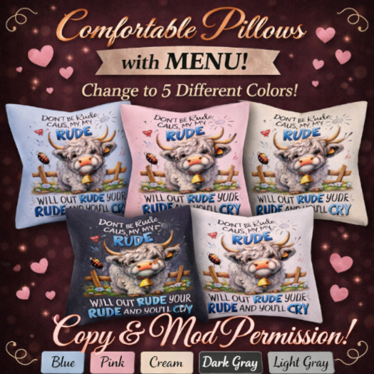 RB Cute Rude Pillow