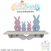 bunny shelf pink blue