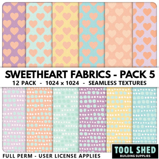 Tool Shed - Sweetheart Fabrics - Pack 5 - Spring Textures