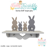 bunny shelf  taupe grey