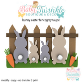 bunny easter fencegrey taupe