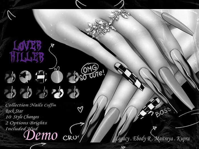 DEMO / LOVER K - NAILS COFFIN - ROCK STAR / HD