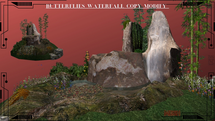 Butterflies Waterfall Copy Modify