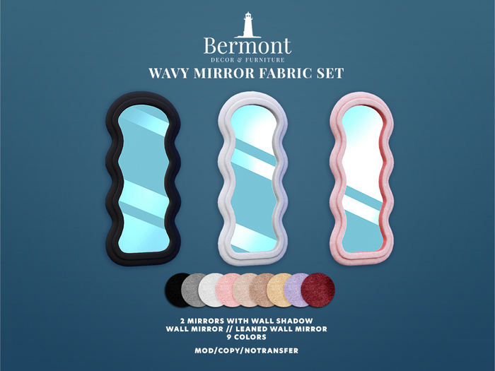Bermont. Wavy Mirror Fabric Set