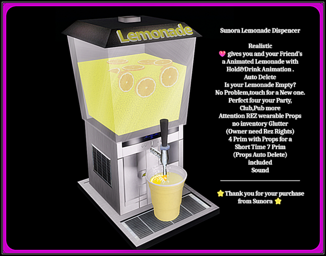 Sunora Lemonade Dispencer