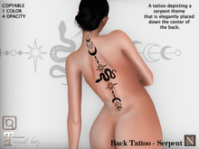 [Nerium] Back Tattoo - Serpent